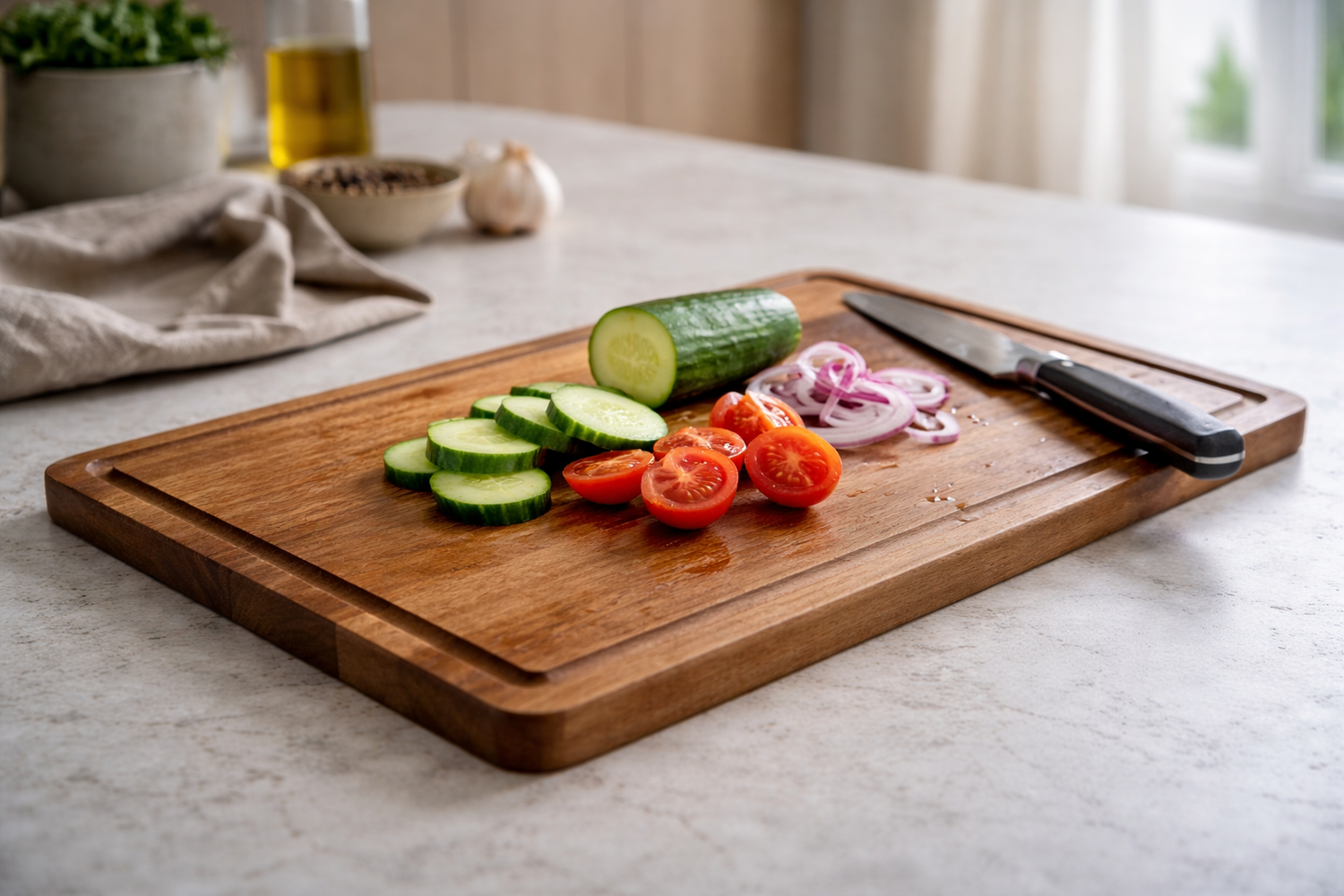 Skärbräda i Massivt Akaciaträ