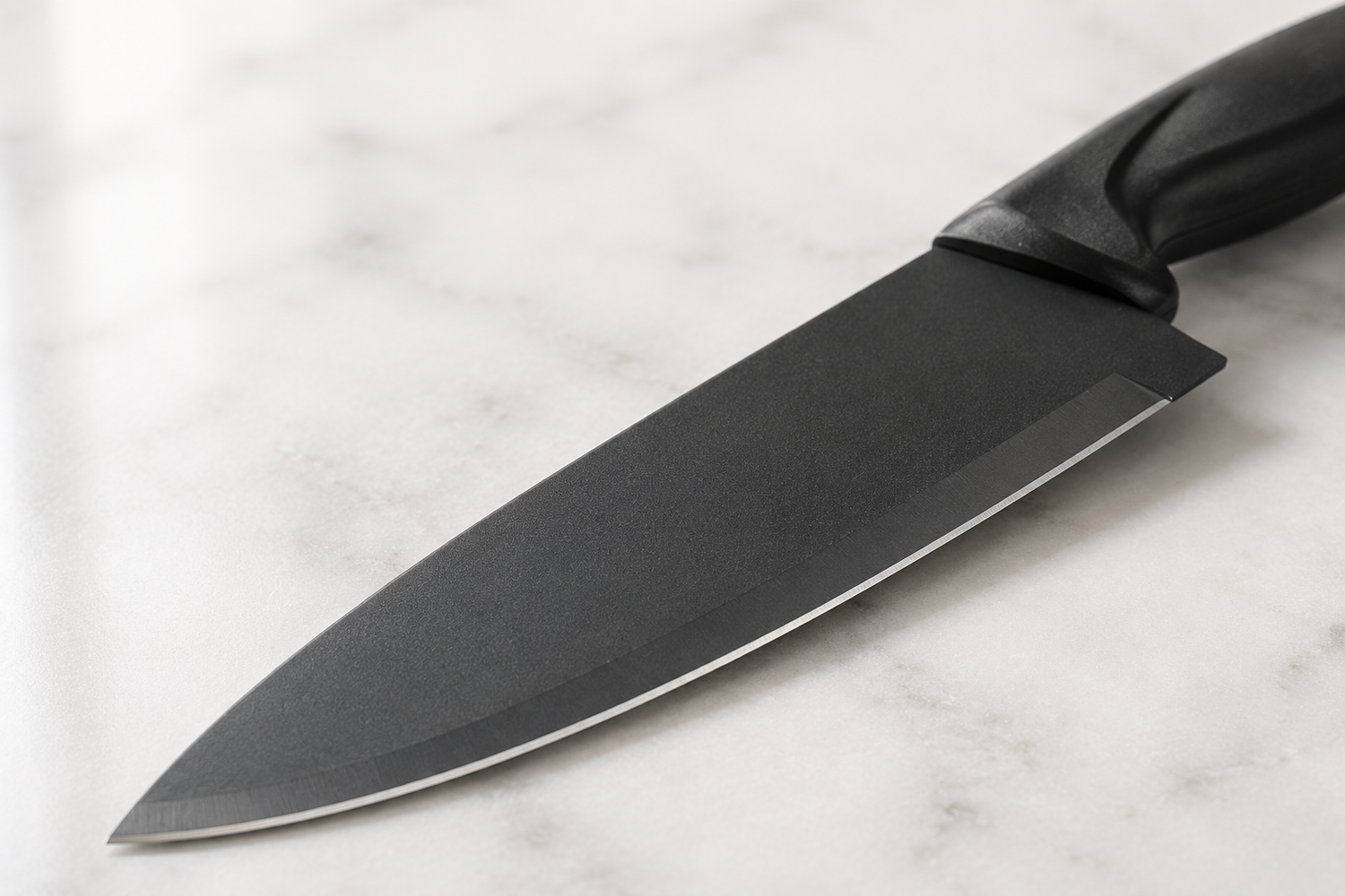Svart Knivset i Rostfritt Stål